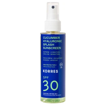 KORRES Cucumber Hyaluronic Splash 2-Phasen-Sonnenschutzspray Für Gesicht Und Körper SPF 30 150 Ml 1 KORRES Cucumber Hyaluronic Splash 2-Phasen-Sonnenschutzspray Für Gesicht Und Körper SPF 30 150 Ml